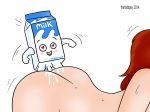  2014 ass blur blush female from_behind heart hetero horny human male mascot milk milk_carton milkwoman milky original penetration penis sex thatoddguy 