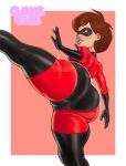  1girl ass big_ass brown_eyes brown_hair cuddlecore elastigirl eyemask fat_ass female_only helen_parr huge_ass large_ass milf pixar solo_female solo_focus stockings the_incredibles thick_ass thick_thighs thighs 