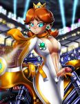 big_breasts bodysuit breasts futanari motorcycle princess_daisy shadman solo super_mario_bros. super_mario_kart therealshadman twistedgrim