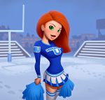 2014 cheerleader cheerleader_outfit disney drew_gardner_(artist) kim_possible kimberly_ann_possible teen young_adult