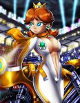 big_breasts bodysuit breasts motorcycle princess_daisy shadman solo super_mario_bros. super_mario_kart therealshadman twistedgrim