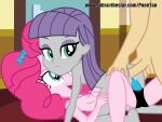 2_girls 2girls1boy anal anal_penetration big_ass big_penis bisexual bisexual_(female) cum cum_in_ass equestria_girls incest lust maud_pie my_little_pony pinkie_pie ponetan strap-on threesome