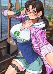  1girl akisu_k alluring athletic_female bandai_namco big_breasts brown_hair clothed female_abs fit_female glasses julia_chang namco namco_bandai smile tekken tekken_3 tekken_4 tekken_5 tekken_5_dark_resurrection tekken_6 tekken_6_bloodline_rebellion tekken_7 tekken_bloodline tekken_revolution tekken_tag_tournament tekken_tag_tournament_2 thighs 