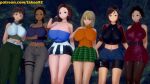 3d 3d_(artwork) 6girls ada_wong ada_wong_(caroline_ribeiro) ashley_graham ashley_graham_(brooke_elizabeth_mathieson) asian big_ass big_breasts big_breasts black_hair blonde_hair blue_eyes brown_eyes brown_hair claire_redfield cleavage curvaceous curvy dark-skinned_female female_only fingerless_gloves green_eyes harem huge_ass huge_breasts jill_valentine jill_valentine_(julia_voth) koikatsu large_ass looking_at_viewer miniskirt patreon ponytail rebecca_chambers resident_evil resident_evil_0 resident_evil_2 resident_evil_2_remake resident_evil_3 resident_evil_3_remake resident_evil_4 resident_evil_4_(remake) resident_evil_4_remake resident_evil_5 resident_evil_6 revealing_clothes seductive seductive_smile sheva_alomar short_hair shorts spandex standing take_your_pick takeo92 text thick_thighs tight_clothing tight_fit upskirt wide_hips