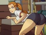  ass breasts female female_focus female_only from_behind green_eyes gym_shorts gym_uniform human lazy_tarts long_hair orange_hair patreon patreon_paid patreon_reward solo_female sombra_(w.i.t.c.h.) somka108 tagme teenager w.i.t.c.h. w.i.t.c.h._hunter 