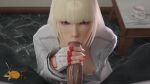  1boy 1girl 3d big_breasts big_penis blonde_hair blue_eyes bubble_butt deepthroat emilie_de_rochefort facefuck fellatio handjob lili_(tekken) lili_rochefort looking_at_viewer loop male/female male_pov moaning namco oral pov solo_focus tekken thick_thighs viciousfox 