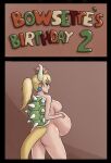  1female 1girl abstract_background asking_for_it belly_stuffing big_breasts birthday blonde_hair blue_eyes bowsette breasts bubble_butt completely_naked_female completely_nude_female crown dragon_tail earrings english_dialogue english_text female_focus female_only horns huge_breasts koopa_shell light-skinned_female long_hair mario_(series) naked_female new_super_mario_bros._u_deluxe nintendo nipples nude nude_female saf-404 safartwoks safartworks side_view solo_female tail title 