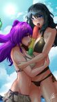  2_girls alluring alternate_costume between_breasts big_breasts bikini bikini_skirt black_bikini black_swimsuit blue_hair byleth_(fire_emblem) byleth_(fire_emblem)_(female) byleth_(summer)_(fire_emblem)_(female) cleavage collaborative_fellatio doppel_(cursed_atelier) double_paizuri fellatio female_only fire_emblem fire_emblem:_three_houses fire_emblem_heroes fire_emblem_warriors:_three_hopes food food_fetish food_on_body food_play frilled_bikini frills hair_over_one_eye heart-shaped_pupils horny ice_cream ice_cream_on_breasts licking licking_penis licking_popsicle long_hair looking_at_viewer lowleg lowleg_bikini multiple_girls nintendo ocean official_alternate_costume oral outside paizuri penis_lick popsicle popsicle_between_breasts purple_eyes purple_hair pussy_juice saliva shez_(female)_(fire_emblem) shez_(fire_emblem) suggestive swimsuit teal_hair teamwork tongue tongue_out wet_pussy white_bikini white_swimsuit 