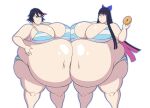 2_girls bbw big_breasts bikini comparing_bellys comparing_breasts competitive doughnut eating fat_fetish goth goth_girl huge_belly kill_la_kill panty_&amp;_stocking_with_garterbelt ryuko_matoi stocking_(psg) stocking_anarchy striped_bikini swimsuit thick_thighs weight_gain