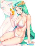  1girl alluring alternate_costume athletic_female bare_legs big_breasts bikini cleavage etchimune female_abs female_only fit_female kid_icarus nintendo palutena swimsuit under_boob 