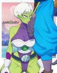  beerus big_breasts big_penis cheating cheating_(relationship) cheelai dragon_ball dragon_ball_super dragon_ball_super_broly green_skin huge_breasts huge_cock huge_penis interspecies kamekuzu kameseru licking_penis looking_at_partner netorare on_knees purple_skin short_hair veiny_penis 