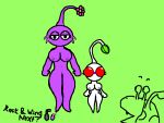  2_girls breasts bulbmin flower nintendo pikmin pikmin_(species) plant plant_girl pogchamp poison purple_pikmin purple_skin pussy red_eyes white_skin 