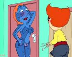 anus cartoon_milf cosplay family_guy imminent_sex lois_griffin mystique_(cosplay) neil_goldman nude_female puffy_pussy uso_(artist) vaginal