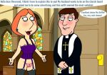  blushing breasts dialogue erection family_guy lois_griffin nude_female nude_male priest puffy_pussy red_anus uso_(artist) 