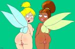  ass_focus blushing breasts crossover dialogue disney erection fairy_wings family_guy meg_griffin nude_female nude_male puffy_pussy red_anus roberta_tubbs the_cleveland_show tinkerbell_(company) uso_(artist) 