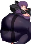  1girl ass big_ass big_breasts bob_cut breasts cameltoe cleavage clothed_female creatures_(company) elite_four elite_four_(unova_region) female_focus female_only fully_clothed game_freak glasses hand_on_hip huge_ass huge_breasts human human_only humans_of_pokemon komusou_(jinrikisha) mature mature_female megane nintendo pantyhose pokemon pokemon_(anime) pokemon_(game) pokemon_black_2_&amp;_white_2 pokemon_black_and_white pokemon_bw pokemon_bw2 pokemon_masters purple_eyes purple_hair see-through shauntal_(pokemon) shikimi_(pokemon) short_hair simple_background solo_female solo_focus thick_thighs video_game_character video_game_franchise wide_hips 