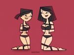  2girls asian asian_female black_hair bondage breasts cartoon_network dilf heather&#039;s_mother_(tdi) heather_(tdi) hourglass_figure milf navel rope_bondage thick_ass thick_legs thick_thighs total_drama_island vaultman 