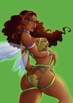 1girl ass breast dark-skinned_female dark_skin female female_only functionally_nude functionally_nude_female layla long_hair looking_at_viewer mostly_nude sideboob solo wings winx_club