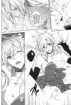 cloud_strife comic crossdressing dress final_fantasy final_fantasy_vii gay girly honey_bunny monochrome sephiroth yaoi