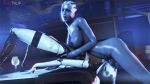 2girls asari bouncing_breasts breasts deepthroat edi fellatio female female_only fugtrup futa_on_female futanari gif irrumatio liara_t'soni mass_effect oral source_filmmaker