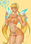 1girl blonde blonde_hair breasts female female_only functionally_nude functionally_nude_female hairless_pussy light-skinned_female light_skin long_blonde_hair long_hair looking_at_viewer mostly_nude pussy solo stella wings winx_club