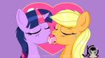 2_girls 2girls animated applejack blonde_hair blue_hair closed_eyes female female/female female_only french_kiss friends friendship_is_magic gif hair heart horn jimix_cruz kissing long_hair love multicolored_hair multiple_girls my_little_pony neck open_mouth pink_hair purple_hair saliva tongue tongue_out twilight_sparkle unicorn yuri