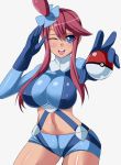 fuuro_(pokemon) game_freak gym_leader huge_breasts humans_of_pokemon hunter4545 nintendo pokeball pokemon pokemon_(anime) pokemon_(game) pokemon_black_2_&_white_2 pokemon_black_and_white pokemon_bw pokemon_bw2 skyla_(pokemon) winking_at_viewer