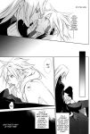 cloud_strife comic crossdressing dress final_fantasy final_fantasy_vii gay girly honey_bunny monochrome sephiroth yaoi