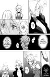 cloud_strife comic crossdressing dress final_fantasy final_fantasy_vii gay girly honey_bunny monochrome sephiroth yaoi