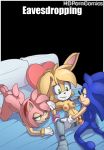 amy_rose archie_comics bunnie_rabbot eavesdropping sega sega sonic_the_hedgehog sonic_the_hedgehog_(series) the_other_half