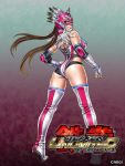 1girl alluring alternate_costume ass black_panties boots breasts brown_hair elbow_gloves elbow_pads fingerless_gloves from_behind gloves jaycee julia_chang leotard long_hair looking_back mask namco official_art panties stockings tekken tekken_3 tekken_4 tekken_5_dark_resurrection tekken_tag_tournament_2 thigh_high_boots underwear wrestling_outfit xwf yamashita_shun'ya