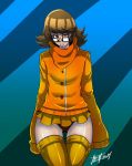 121gigawatts edit glasses hanna-barbera long_sleeves scooby-doo stockings thigh_gap velma_dinkley