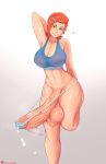 1futa alternate_version_available ben_10 cartoon_network cleavage cum curvy erect_nipples futa_only futanari green_eyes gwen_tennyson huge_areolae orange_hair puffy_nipples quinnart see-through short_hair solo_futa