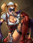 batman:_arkham_asylum batman_(series) big_breasts cleavage dc dc_comics harleen_quinzel harley_quinn shaiyan_(artist)