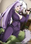 cowgirl_position gif gobuta_(tensei_shitara_slime_datta_ken) heart-shaped_pupils hellandheaven love_spray purple_hair shion_(tensei_shitara_slime_datta_ken) tensei_shitara_slime_datta_ken watermark