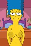 bedroom breasts edit large_areolae lisalover marge_simpson nipples nude smile the_simpsons topless