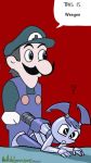  jenny_wakeman luigi mario_is_missing my_life_as_a_teenage_robot nintendo super_mario_bros. weegee xj-9 