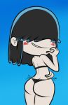 1girl ass big_ass bikini black_hair hair_over_eyes lucy_loud panties scobionicle99 the_loud_house thong underwear