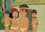 bouncing_breasts bouncing_penis brother_and_sister captions chris_griffin family_guy funny gif guido_l hidalgo jumping jungle loka meg_griffin text walking