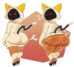 1girl 1girl ass_expansion big_ass blazblue brown_skin cat_ears cat_girl expansion kaka_(blazblue) taokaka