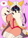 1girl 1girl blazblue brown_skin cat_ears cat_girl kaka_(blazblue) taokaka