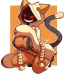 1girl 1girl blazblue brown_skin cat_ears cat_girl kaka_(blazblue) taokaka