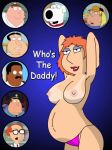  animated areolae badbrains brian_griffin carter_pewterschmidt cleveland_brown ernie_the_giant_chicken evil_monkey family_guy gif glenn_quagmire greased_up_deaf_guy horse_(family_guy) infidelity jerome_washington joe_swanson lois_griffin mort_goldman multiple_boys nipples nude pale_breasts peter_griffin pregnant tom_tucker 