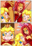  bbmbbf comic female_only nintendo palcomix peach_x_wendy_2 princess_peach super_mario_bros. wendy_o._koopa yuri 