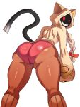 1girl 1girl ass ass_focus ass_up blazblue brown_skin cat_ears cat_girl kaka_(blazblue) taokaka