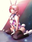 1girl alisa_bosconovitch alluring bunny_outfit green_eyes namco pink_hair rei1028 tekken tekken_7 tekken_tag_tournament_2