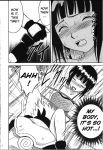 bondage breasts comic fingering fishnet hatake_kakashi hinata hinata_hyuuga kakashi_hatake licking monochrome naruto pussy tied