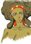  1girl afro aloe_(pokemon) big_breasts blue_eyes breasts brown_hair creatures_(company) crown_t_celsior dark-skinned_female dark_skin game_freak green_hair gym_leader hairband huge_breasts humans_of_pokemon lenora_(pokemon) lips nintendo nude pokemon pokemon_(anime) pokemon_(game) pokemon_black_2_&amp;_white_2 pokemon_black_and_white pokemon_bw pokemon_bw2 sidelocks smile solo upper_body 