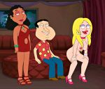 2girls american_dad family_guy francine_smith frost969 glenn_quagmire linda_memari tagme