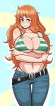 big_ass big_breasts brown_eyes hourglass_figure nami one_piece orange_hair pinkkoffin
